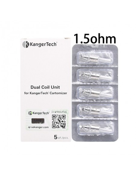KangerTech Dual Coil(1.2ohm/1.5ohm/1.8ohm) 1.5ohm:0 0