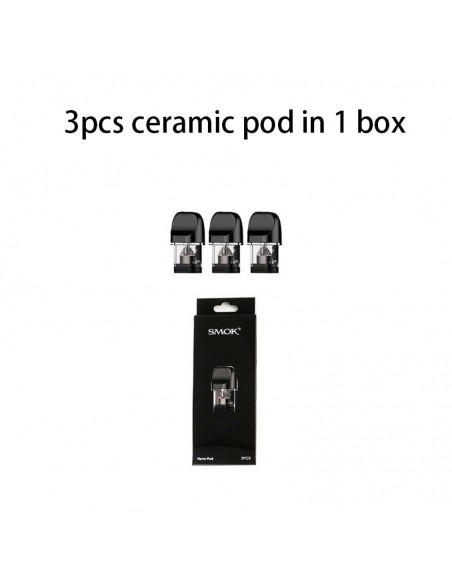SMOK Novo Replacement Pod 1.2ohm/1.5ohm/Ceramic/Mesh 3pcs/Pack Novo Ceramic Pod - 3pcs:0 US