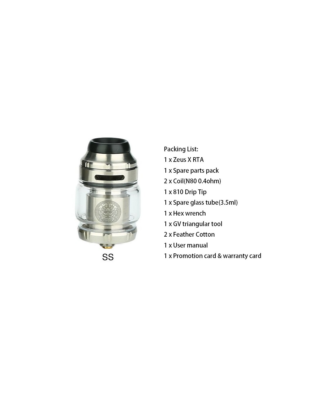 GEEKVAPE Zeus X RTA 4.5ml Top Airflow Tank | Vape4Ever