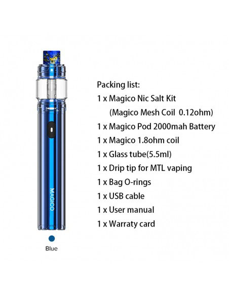 HorizonTech Magico Nic-Salt Stick Starter Kit 5.5ml&2000mAh Blue Kit 1pcs:0 US