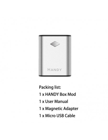 Yocan Handy Vape Box Mod: CBD 510 Thread Battery 500mAh Silver Mod 1pcs:0 US