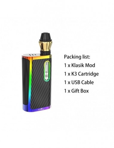 Kangvape Klasik Kit: 510 Thread CBD Vape Box Mod 650mah Rainbow Kit 1pcs:0 US