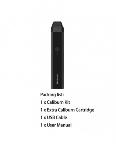 Uwell Caliburn Pod System Vape Kit 520mAh & 2ml Black Caliburn Kit 1pcs:0 US