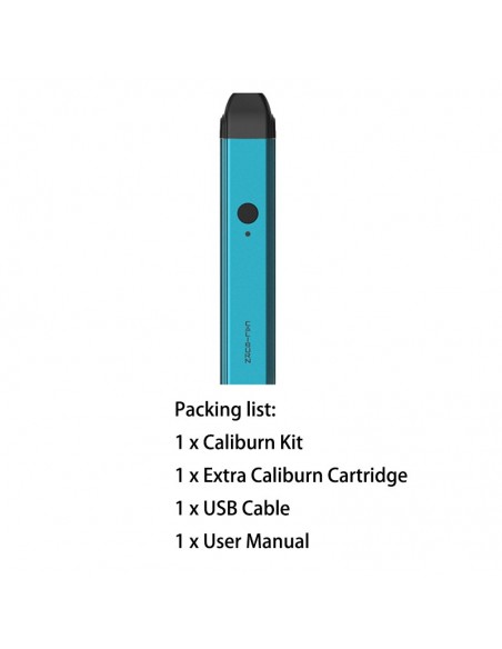 Uwell Caliburn Pod System Vape Kit 520mAh & 2ml Blue Caliburn Kit 1pcs:0 US