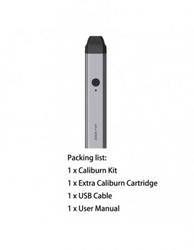 Uwell Caliburn Pod System Vape Kit 520mAh & 2ml Grey Caliburn Kit 1pcs:0 US