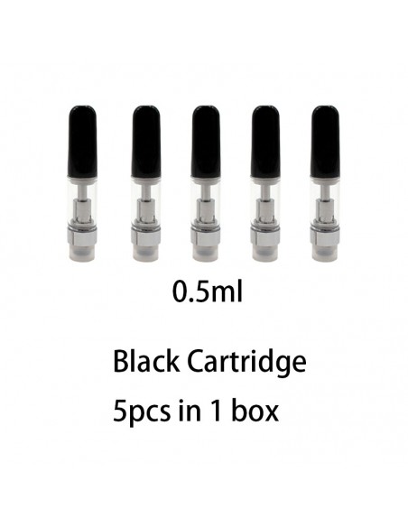CCELL 510 thread cartridge & ceramic coil cartridges for CBD oil Black 0.5ml Cartridge 5pcs:0 US