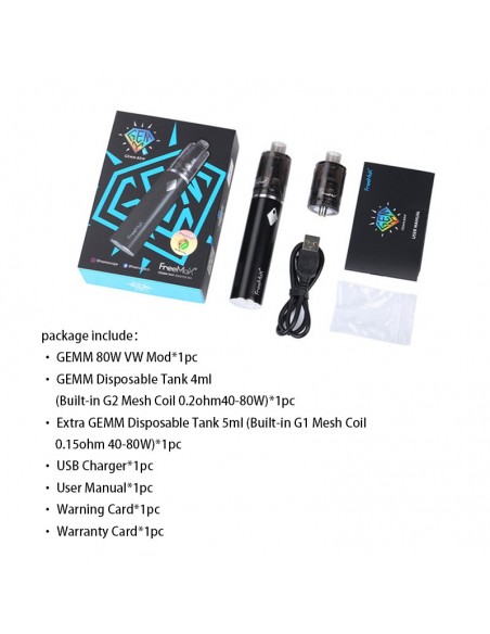 Freemax GEMM 80W Starter Kit 2900mAh With GEMM Disposable Tank 1