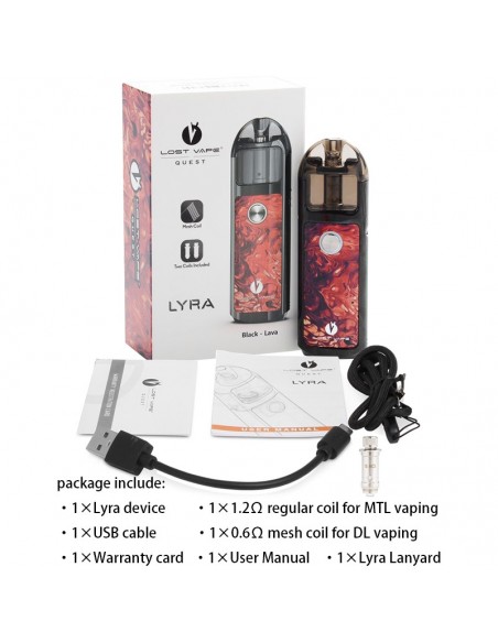 Lost Vape Lyra Pod System Starter Kit 1000mAh 2ml 1