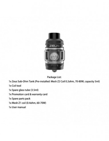 Geekvape Zeus Sub Ohm Tank Vape4ever Geekvape Zeus Sub Ohm Tank Vape4ever