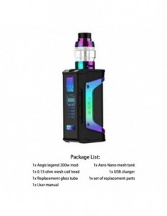 GeekVape Aegis Legend 200W TC Kit & Aero Mesh Tank