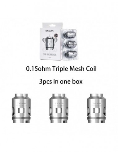 SMOK TFV16 Mesh Coils 0.15ohm Triple Mesh Coil 3pcs:0 US