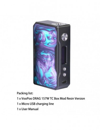 VOOPOO Drag Box Mod Black Turquoise Box Mod 1pcs:0 US