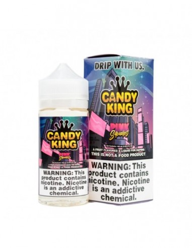 Pink Squares - Candy King Vape Juice 3mg 100ml:0 US