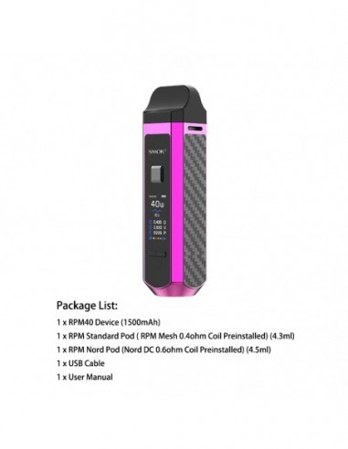 Smok RPM40 Kit Purple Red Kit 1pcs:0 US