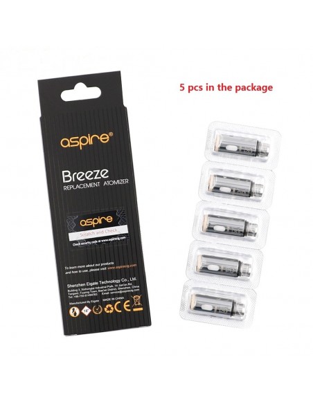 Aspire Breeze Coil-0.6 &1.2 ohm(5pcs/pack) 1