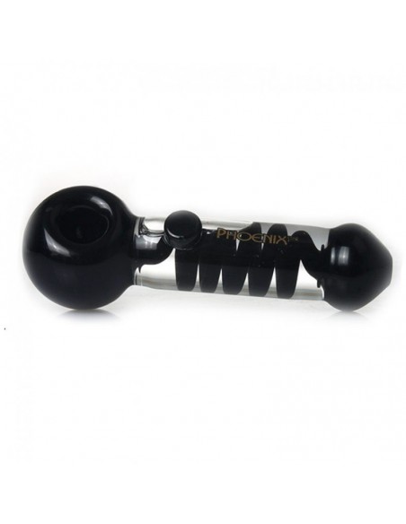 PHOENIX STAR Freezable Coil Spoon Hand Pipe 5.5 Inches Black 1pcs:0 US