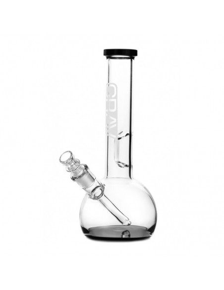 Grav Small Black Accent Round Base Bong 8 Inches 0