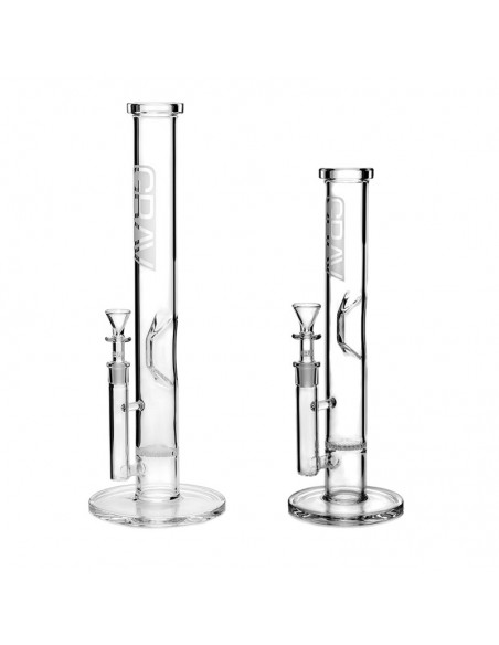 Grav Straight Base With Disc Tube Bong 0