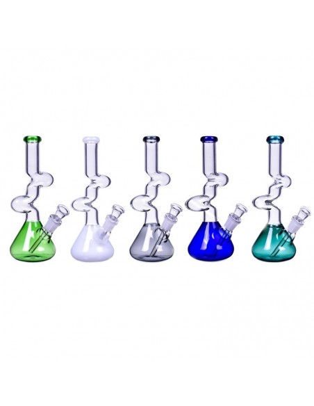 The Goliath Curved Neck Double Zong Bong 8 Inches 0