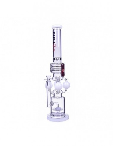 Chill Glass The Eris Quad Ball Chamber Sprinkler Perc Bong 21 Inches Transparent 1pcs:0 US