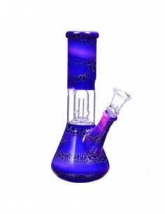 Deep Crackle Percolator Beaker Bong 8 Inches 0 2