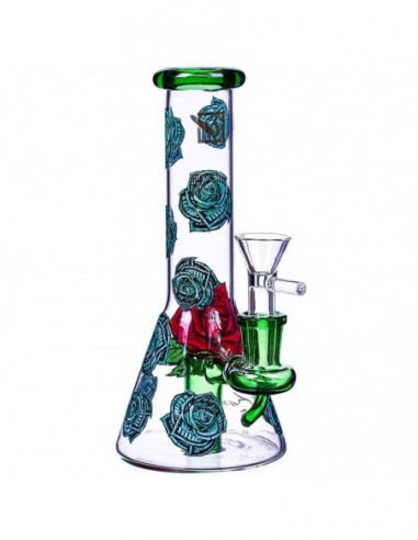 Erick Khan Rose Beaker Bong 8 Inches Transparent 1pcs:0 US