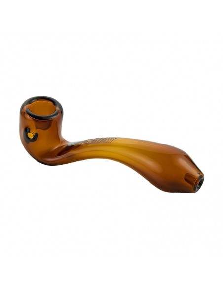 Grav Classic Sherlock Shiny Curved Sherlock Glass Hand Pipe 6 Inches Amber 1pcs:0 US