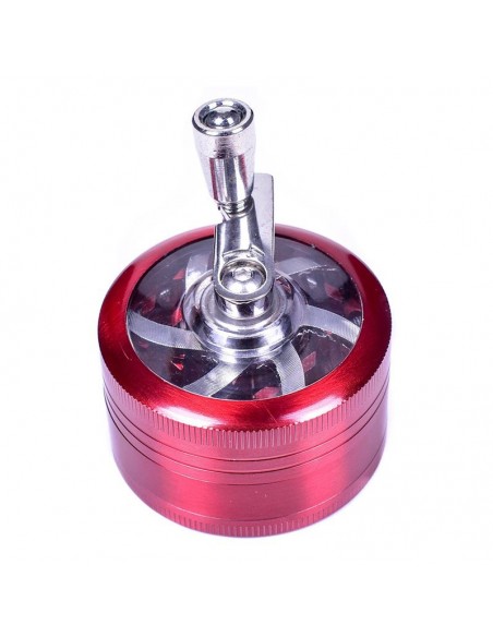The Cutter Hand Cranked Three Piece Grinder 50mm Red 1pcs:0 US
