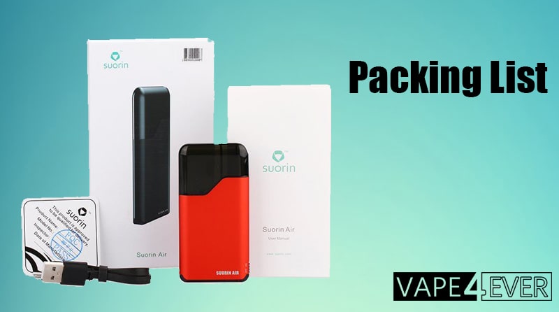 Suorin Air Package Includes