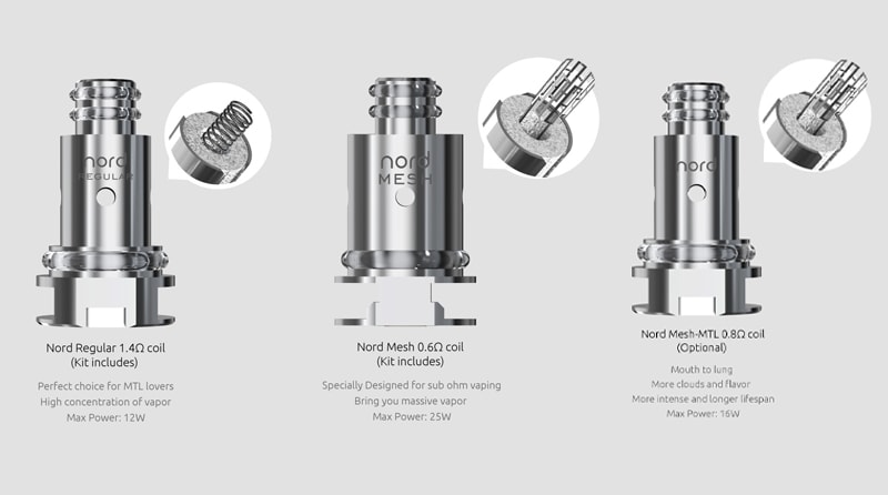 SMOK NORD Multiple Coil Choices