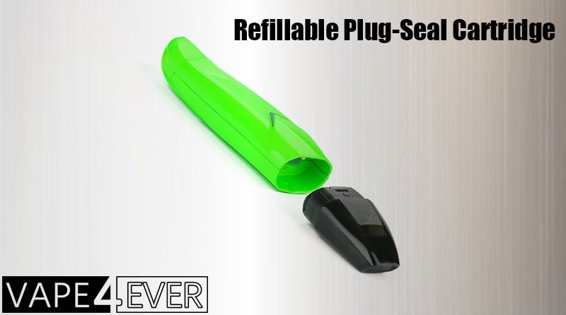 REFILLABLE CARTRIDGE WITH PLUG-SEAL