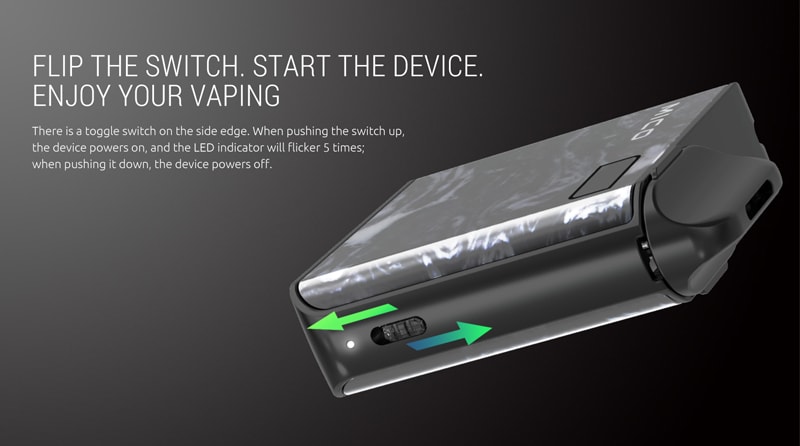 SMOK MICO Flip The Switch, Start The Device, Enjoy Your Vaping