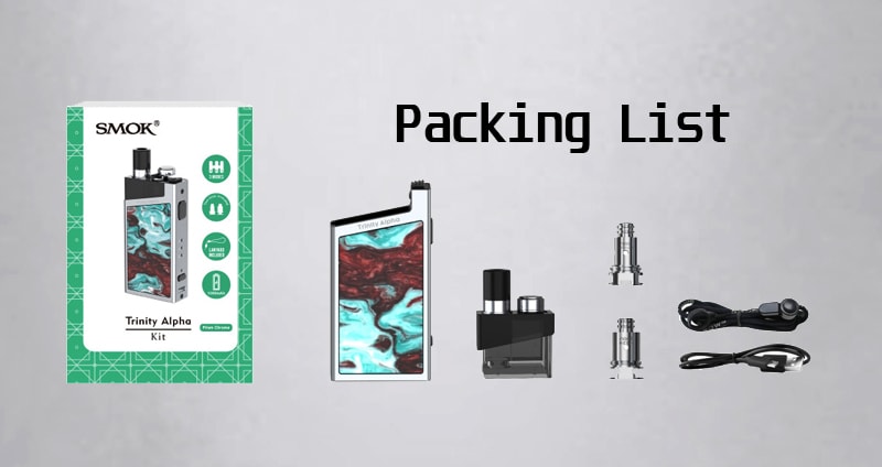 SMOK Trinity Alpha Package Includes