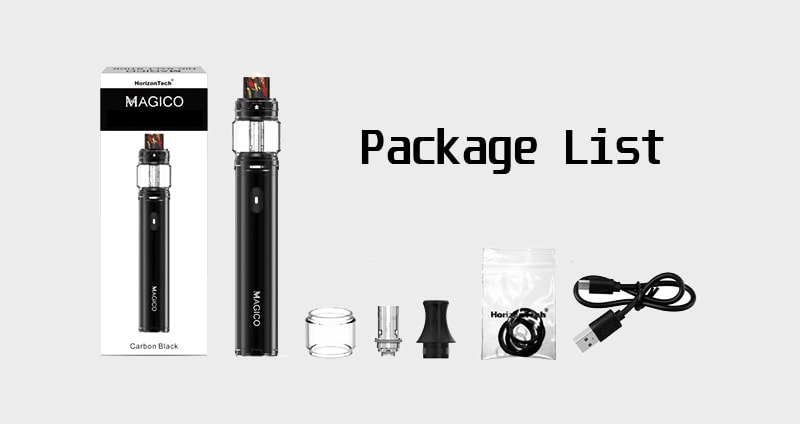 HorizonTech Magico Nic-Salt Pen Kit Package Includes