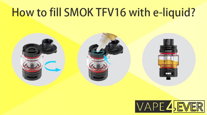 How to fill SMOK TFV16 with e-liquid?