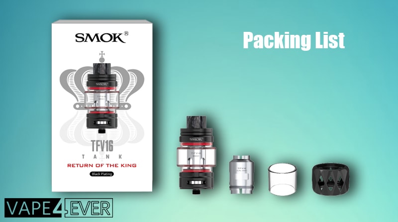 SMOK TFV16 Sub Ohm Tank Package Includes