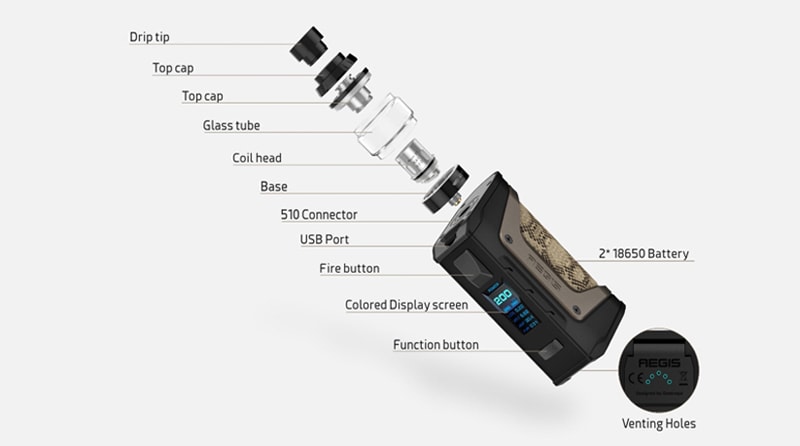 GeekVape Aegis Legend 200W Kit Specifications