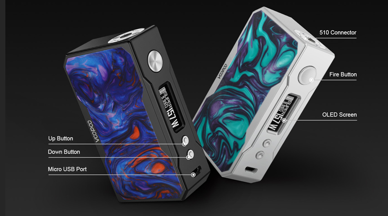 VOOPOO Drag 157W Box Mod Specifications