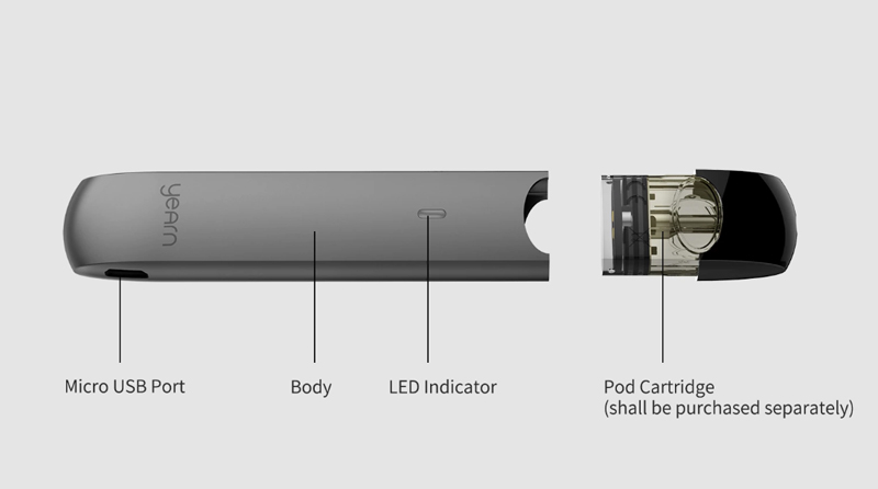 Uwell Yearn Pod System Device Package Includes