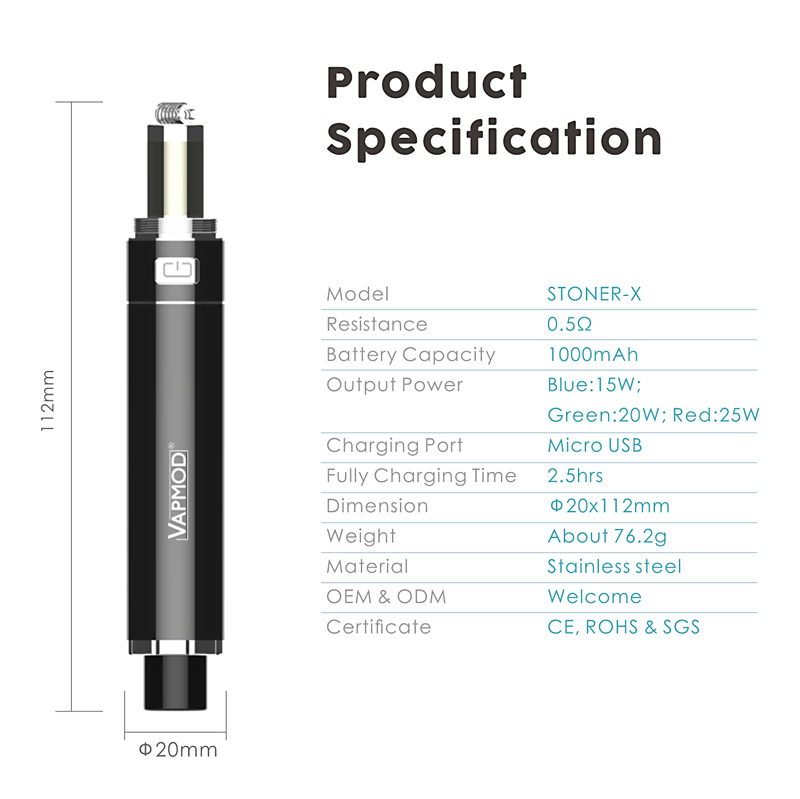 more on Vapmod Stoner-X 2 in 1 Vaporizer 1