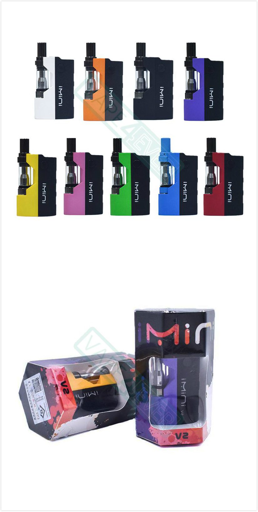 Imini V2 Thick Oil Starter Kit With 650mAh Variable Voltage Box Mod Instruction