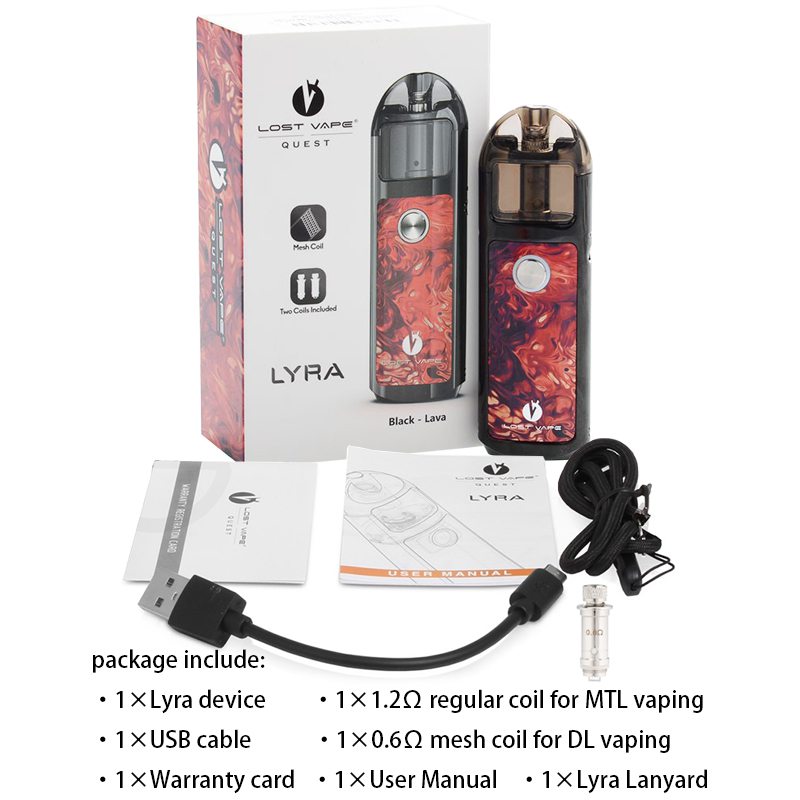 Lost Vape Lyra Pod System Starter Kit 1000mAh 2ml 1