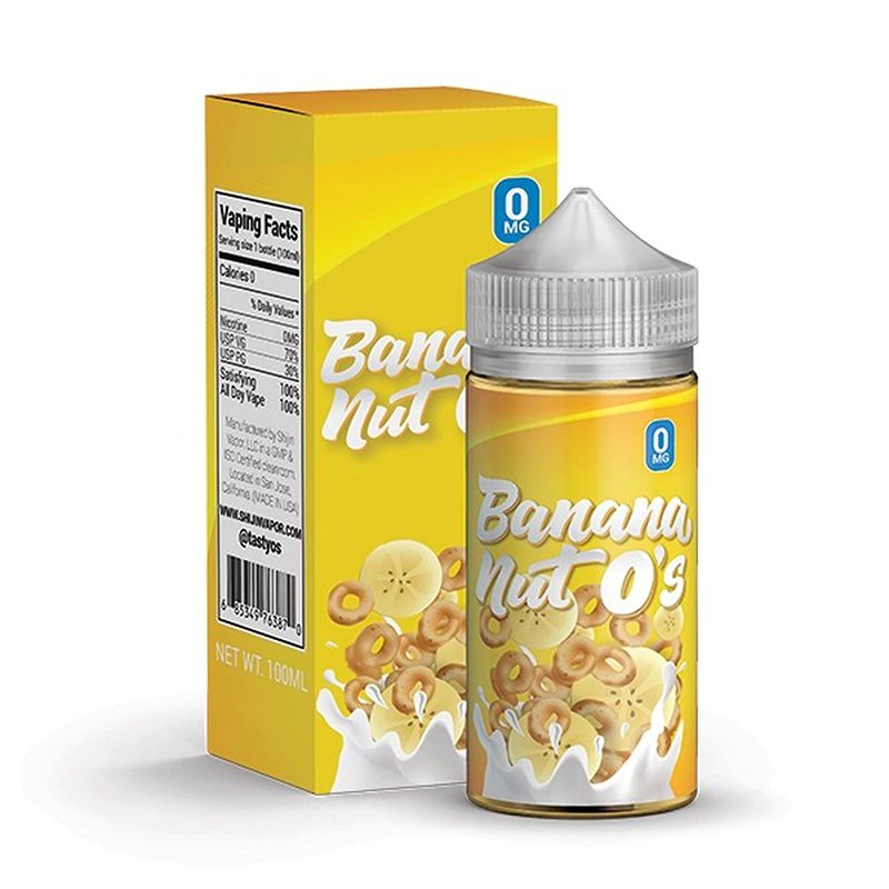 Tasty O's Vape Juice - Banana Nut O's 0