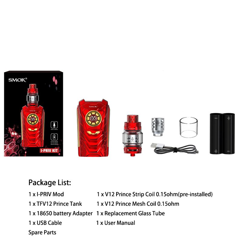 SMOK I-PRIV Kit With TFV12 Prince Tank 1