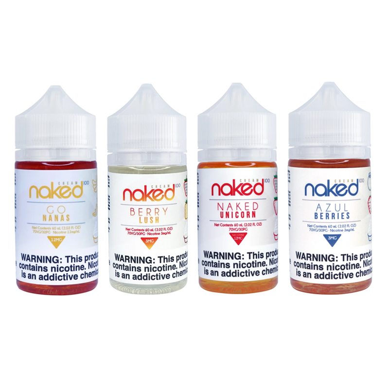 Naked 100 Cream E Liquid 60ml Collection Vape4ever