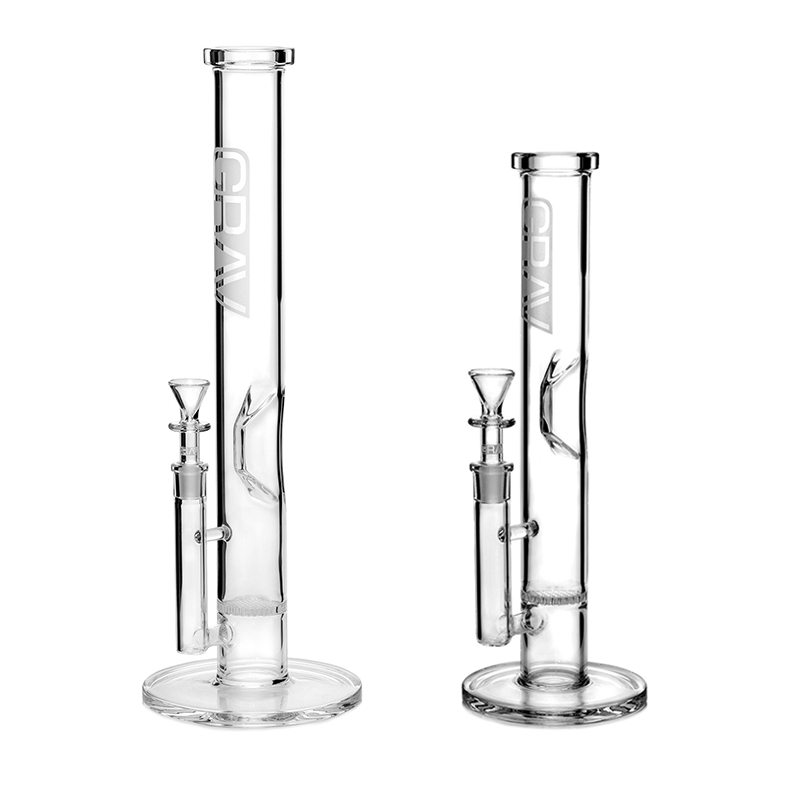 Grav Straight Base With Disc Tube Bong 0