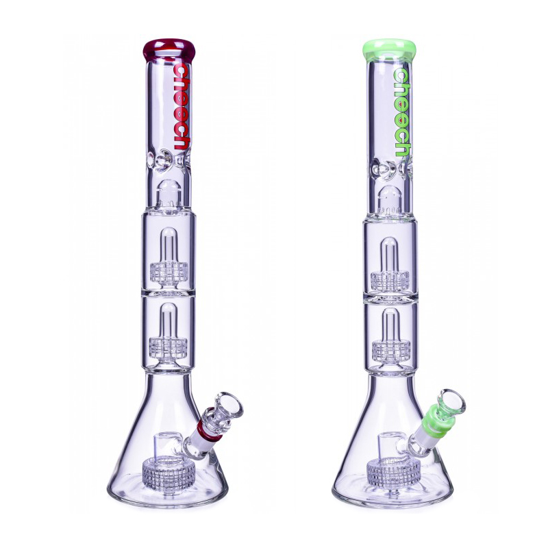 Cheech Triple Matrix Perc Beaker Bong 19 Inches 0