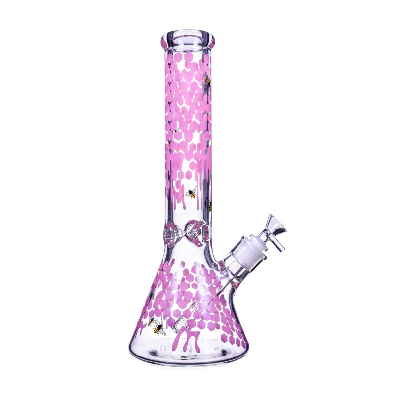 The Apiary Honeycomb Beaker Bong 14 Inches 0