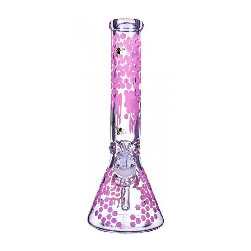 The Apiary Honeycomb Beaker Bong 14 Inches 2