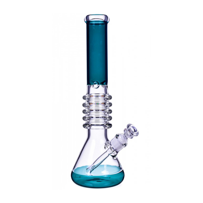 The Secret Rings Ribbed Beaker Bong 16 Inches 1